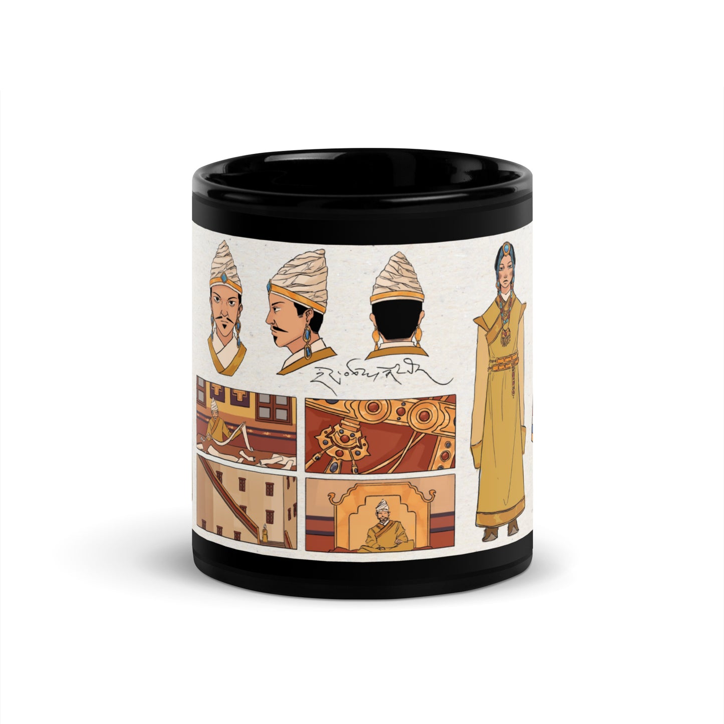Heroes of the Tibetan Empire black glossy mug