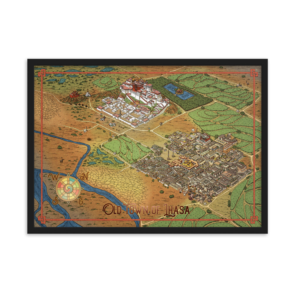 Framed matte paper poster