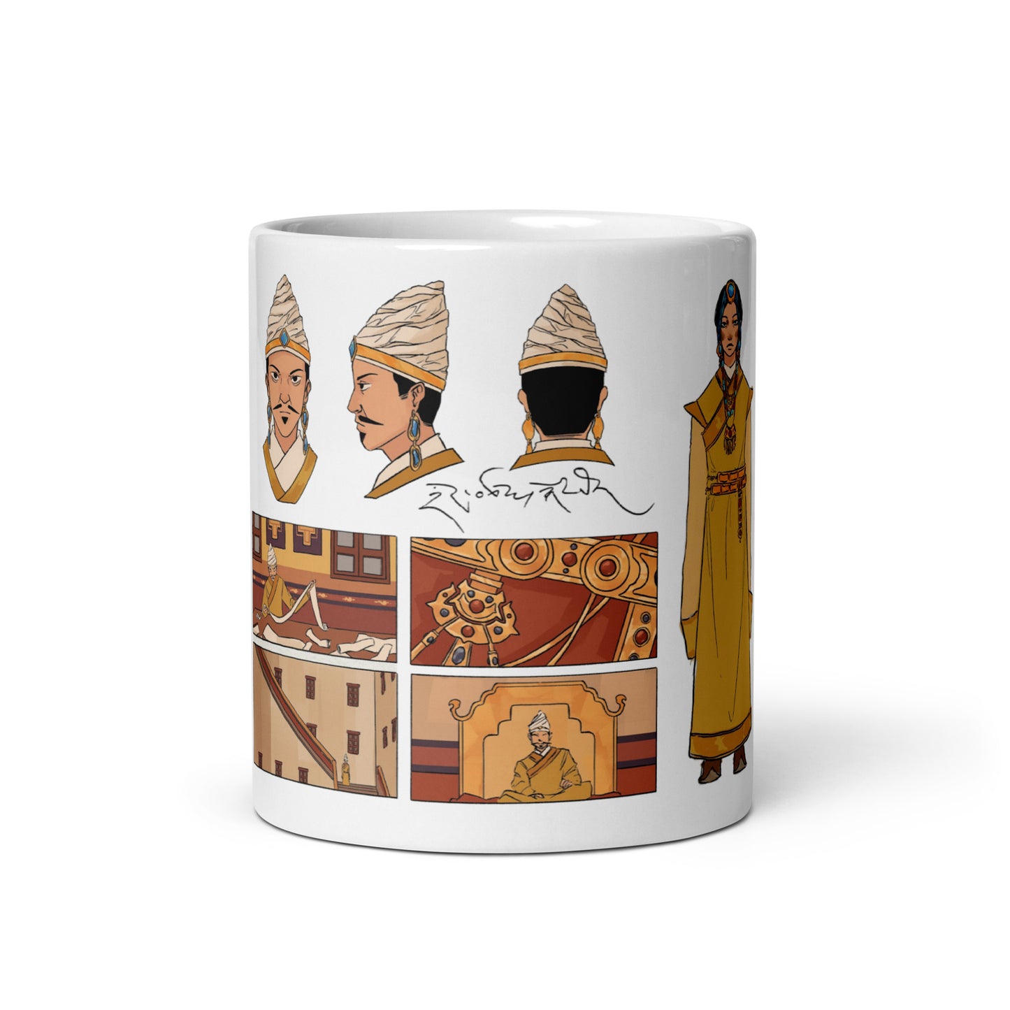Heroes of the Tibetan Empire white glossy mug
