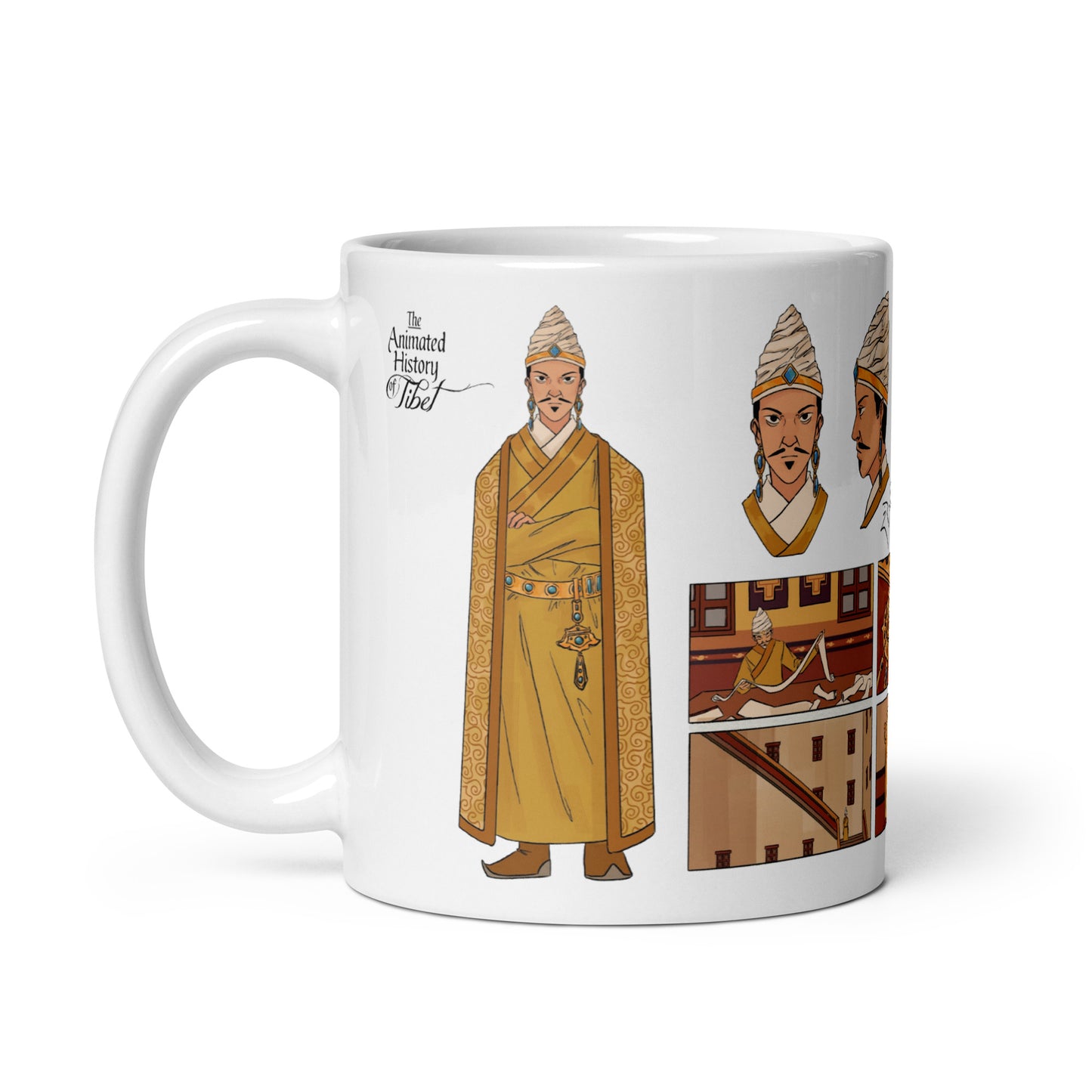 Heroes of the Tibetan Empire white glossy mug