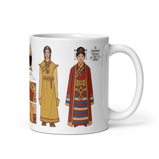 Heroes of the Tibetan Empire white glossy mug